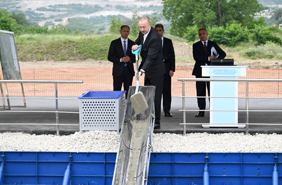 Xankəndi Dəmir Yolu və Avtovağzal Kompleksinin təməli qoyulub  FOTO
