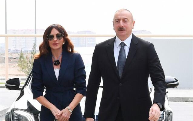 İlham Əliyev və birinci xanım Ağdam Muğam Mərkəzinin açılışında