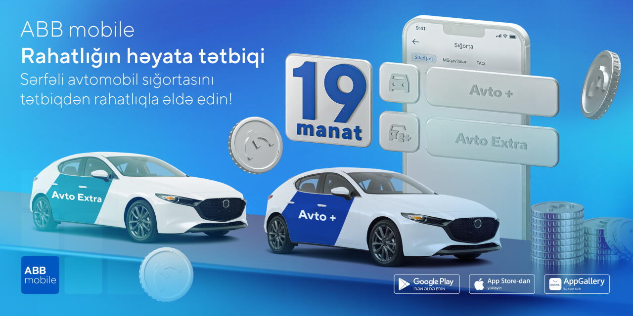 ABB mobile ilə cəmi 19 AZN ödəməklə könüllü avtomobil sığortası!