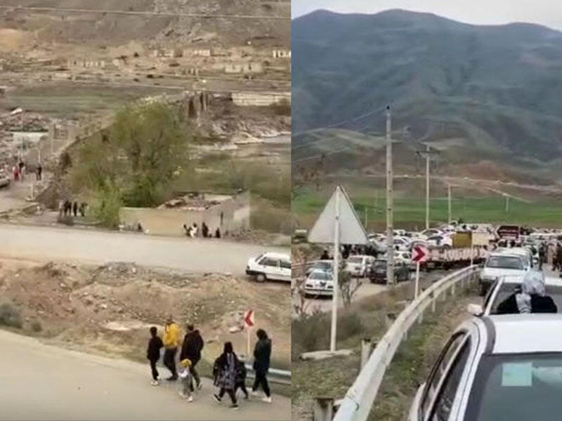 İranda molla rejimi güneyliləri Xudafərin körpüsünə yaxın buraxmadı  VİDEO