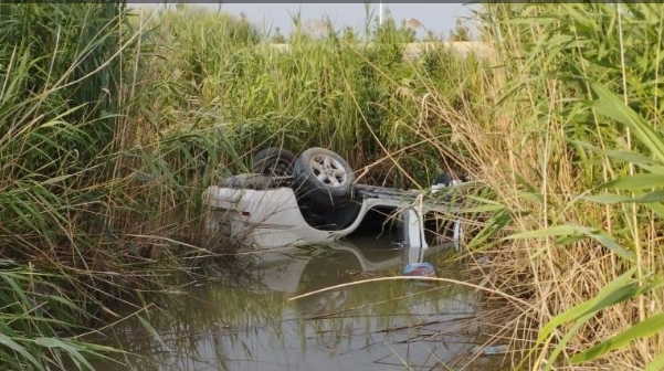 Kürdəmirdə "Nissan" kanala düşdü, bir ailənin 4 üzvü yaralandı  FOTO