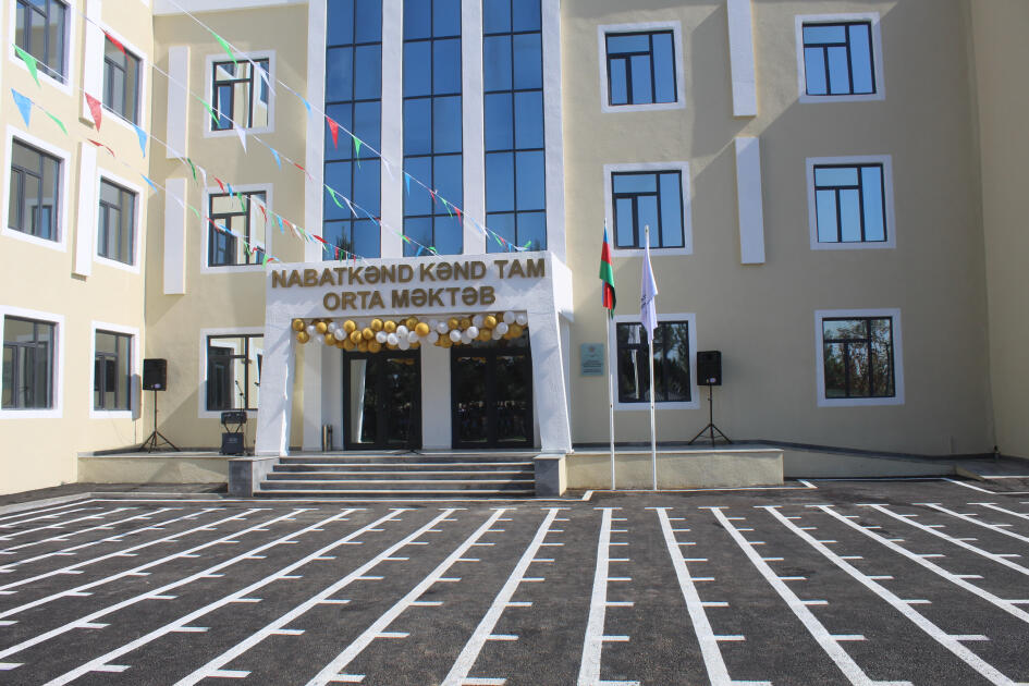 Heydər Əliyev Fondu tərəfindən Saatlının ucqar kəndində yeni məktəb binası inşa olunub  FOTO