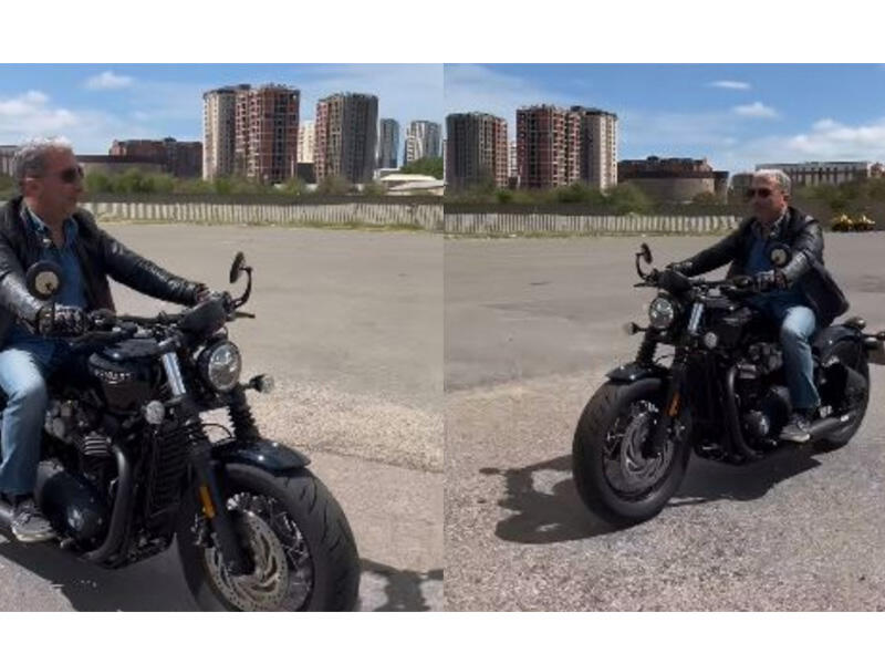 51 yaşlı Əməkdar artistin bahalı motosikleti 