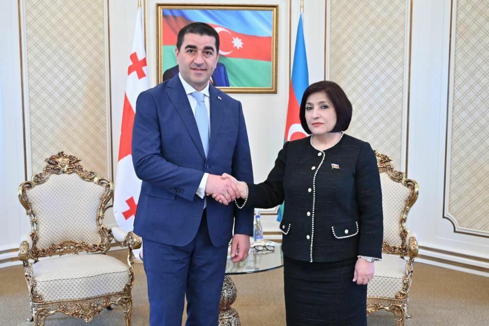 Sahibə Qafarova Gürcüstan parlamentinin sədri ilə görüşdü