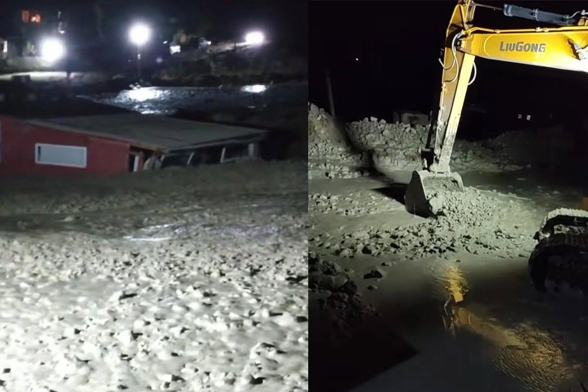 Qusarda "vülkan" püskürdü  Anbaan görüntülər