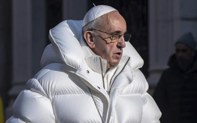 Papa bu dəfə gödəkçəsi ilə gündəm oldu  FOTO