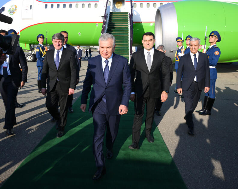 Özbəkistan Prezidenti Şavkat Mirziyoyev Azərbaycanda səfərdədir  FOTO