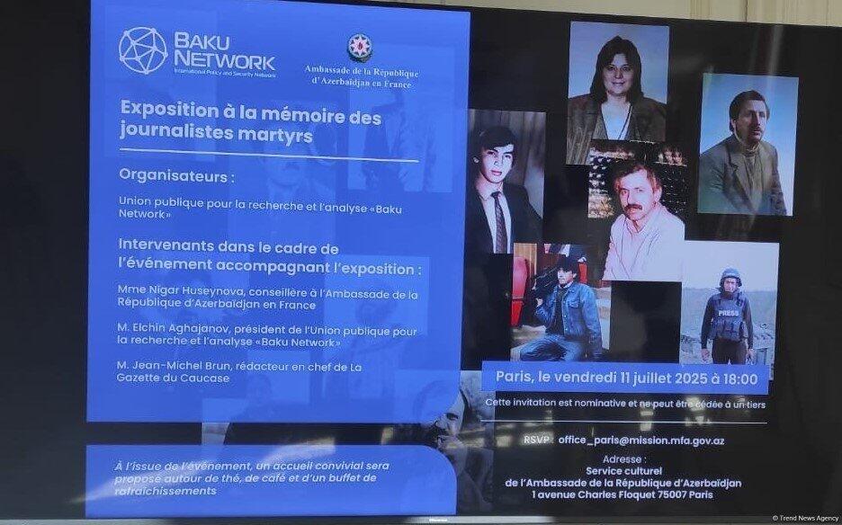Baku Network Parisdə ilk dəfə olaraq erməni təcavüzü nəticəsində həlak olmuş azərbaycanlı jurnalistlərlə bağlı məsələ qaldırıb  VİDEO  FOTO