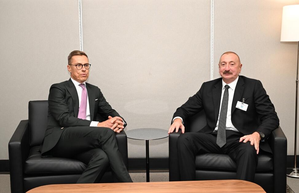 İlham Əliyev Finlandiya Prezidenti ilə görüşüb 