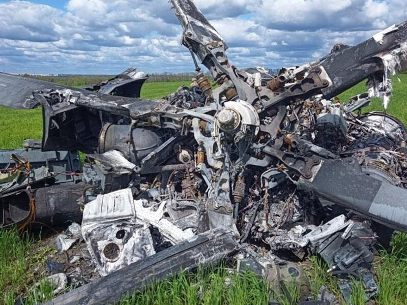 Ukrayna MN: "Rusiya Silahlı Qüvvələrinin Mİ24 helikopteri məhv edilib"