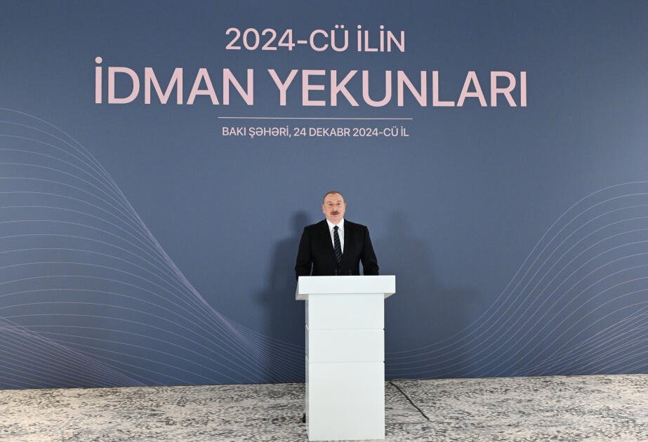 Prezident 2024cü ilin idman yekunlarına həsr olunan mərasimdə iştirak edib 