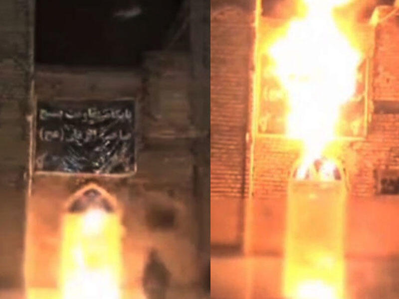 İranda xalqa divan tutan radikal “Bəsic” qüvvələrinə məxsus baza yandırıldı 