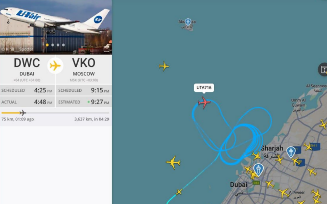 Moskvaya u&ccedil;an təyyarə qəza siqnalı verdi  Eniş edə bilmir 