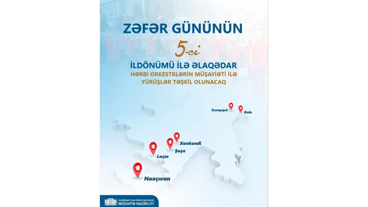 Zəfər Günü münasibətilə yürüşlər keçiriləcək