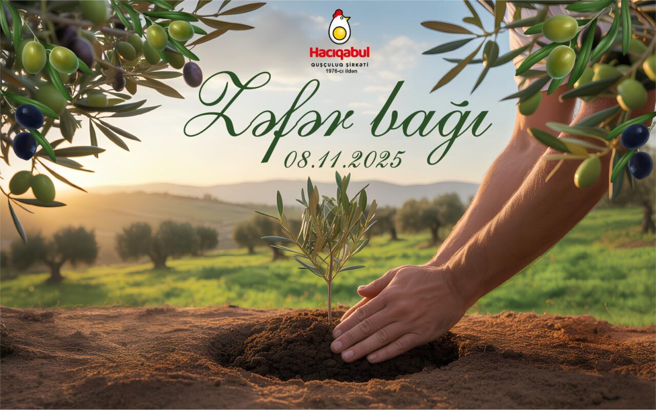 Hacıqabul Quşçuluq Şirkətinin ərazisində Zəfər Bağı salınıb  FOTO