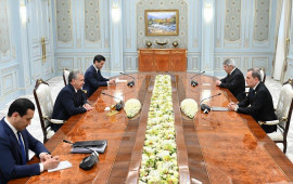 Ceyhun Bayramov Özbəkistan Prezidenti ilə görüşdü  FOTO