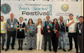 Gənc Tamaşaçılar Teatrı Özbəkistanda beynəlxalq festivalın mükafatına layiq görülüb  FOTO