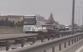 Magistralda “protiv” gedən sürücü həbs edildi  VİDEO