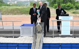 Xankəndi Dəmir Yolu və Avtovağzal Kompleksinin təməli qoyulub  FOTO