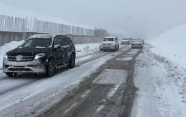 BakıŞamaxıYevlax yolu bağlandı