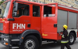 Bakıda binada yanğın  2 nəfər tüstüdən zəhərləndi