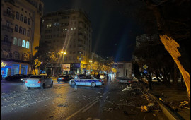 Bakıda qəza oldu, sıxlıq yarandı