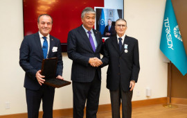 Nobel laureatı Əziz Sancara "Türk Dünyasının Mədəniyyət Səfiri" fəxri adı verilib 