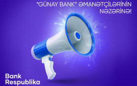 “Bank Respublika”da "Günay Bank" əmanətçilərinə kompensasiya verilməsinə başlanılır