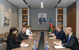 Ceyhun Bayramov BMT Baş katibinin köməkçisi ilə görüşdü  FOTO