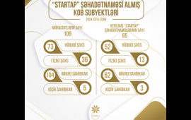 2024cü ildə 65 KOB subyektinə “Startap” şəhadətnaməsi verilib