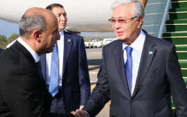 Tokayev Azərbaycana səfərə gəlib  FOTO