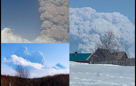 Rusiyada “narıncı” kod verilən vulkan gün ərzində üçüncü dəfə püskürdü 