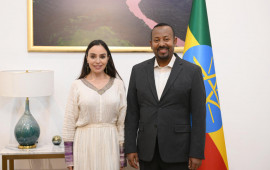 Leyla Əliyeva Efiopiyanın Baş naziri ilə g&ouml;r&uuml;ş&uuml;b 