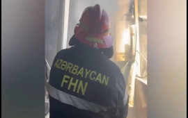 Bakıda yaşayış binasında yanğın olub, 12 nəfər təxliyə edilib  VİDEO