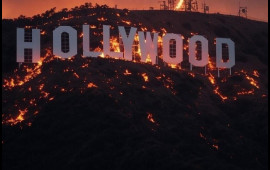 Məşhur "Hollywood" yanır  VİDEO  FOTO