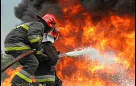 Yevlaxda kafedə yanğın  1 nəfər xəsarət aldı