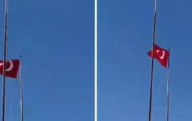 T&uuml;rkiyə bayrağına qarşı h&ouml;rmətsizlik: