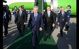 Özbəkistan Prezidenti Şavkat Mirziyoyev Azərbaycanda səfərdədir  FOTO