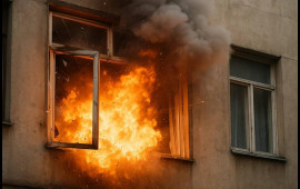 Sumqayıtda yataqxanada yanğın