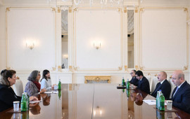 İlham Əliyev Anaklaudia Rossbaxı qəbul edib  FOTO