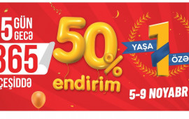 5 Gün 5 Gecə 365 məhsulda tam 50% endirim olacaq