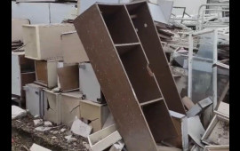 Xəstəxananın tibbi avdanlıqları yağış altında qalıb 