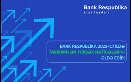 Bank Respublika 2022ci ildə tarixinin ən yüksək nəticələrini əldə edib!