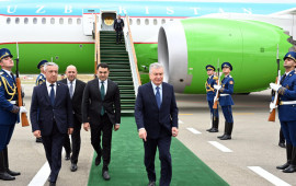 Özbəkistan Prezidenti Şavkat Mirziyoyev Füzuli rayonuna səfərə gəlib
