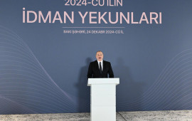 Prezident 2024cü ilin idman yekunlarına həsr olunan mərasimdə iştirak edib 