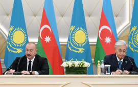 AzərbaycanQazaxıstan sənədləri mübadilə olunub  FOTO