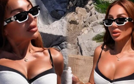 Oğlu ilə VİLLAsındakı hovuzdan VİDEOsunu yaydı