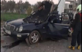 "Mercedes"in partladığı yerdən görüntülər  VİDEO
