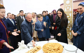 Leyla Əliyeva Türkmənistan milli mətbəxinə həsr olunan sərgidə iştirak edib 