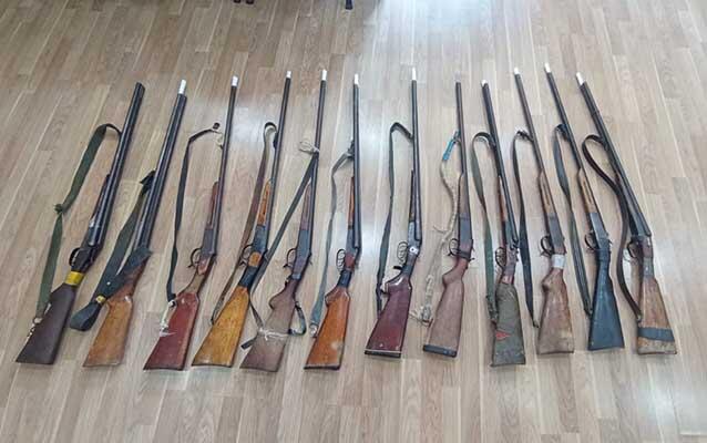 Yanvarın 30da polis 19 silah və 5421 patron aşkar edib